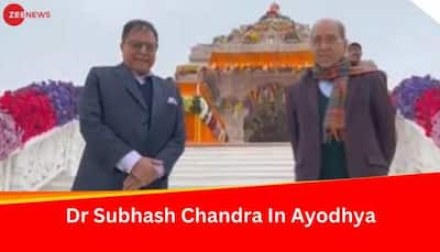 Former Rajya Sabha MP Dr Subhash Chandra Tours Ram Temple; To Attend Pran Pratishta Ceremony Tomorrow