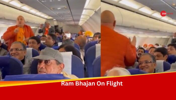 Watch- Passengers Chant Ram Bhajan On Delhi To Ayodhya Flight Ahead Of 'Pran Pratishtha'