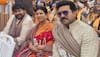 Ram Charan Poses With Dad Chiranjeevi At Historic Ram Mandir Pran Pratishta In Ayodhya 