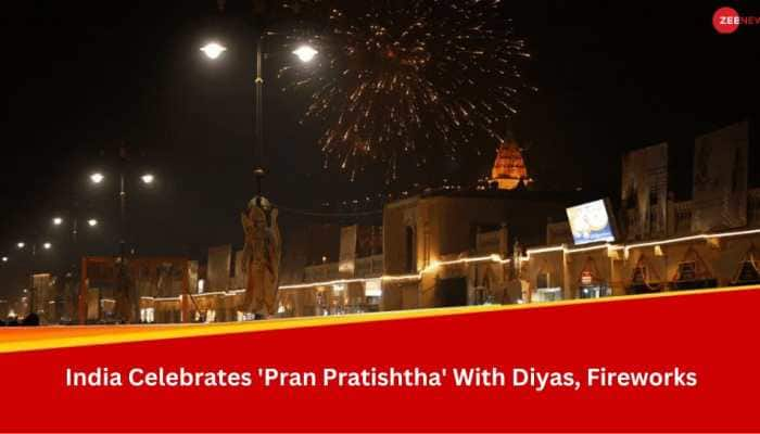 India Celebrates Ram Temple &#039;Pran Pratishtha&#039; In Ayodhya By Lighting Diyas, Fireworks 