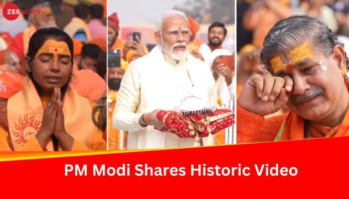 &#039;Tears, Joy, Celebrations&#039;: PM Modi Shares Iconic Video Of Ram Lalla Pran Pratistha; Watch