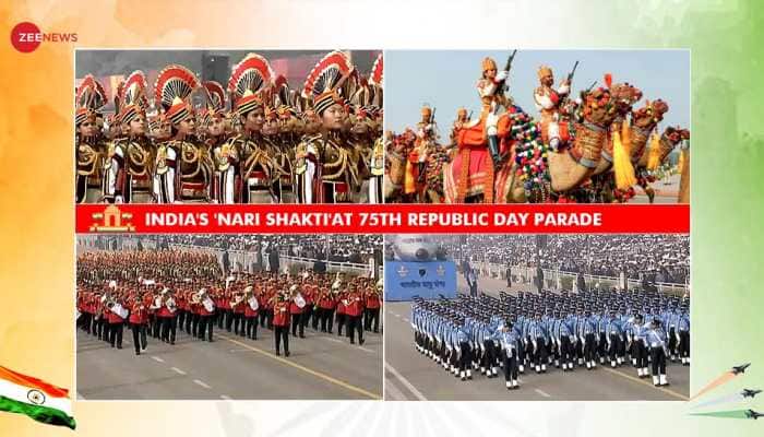 Watch: From BSF&#039;s Camel Contingent To IAF Fly Past, &#039;Nari Shakti&#039; On Display At 75th Republic Day Parade