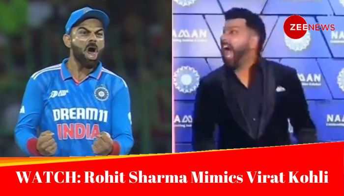 WATCH: Rohit Sharma Mimics Virat Kohli&#039;s Wicket Celebration At BCCI Awards 2024, Video Goes Viral