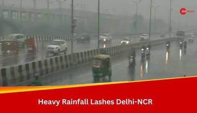 Delhi Weather Today: Heavy Rainfall In Delhi-NCR For Second Consecutive Day, Leads To Road Blockages And Waterlogging