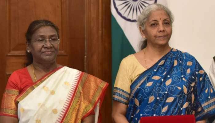 Budget 2024: Nirmala Sitharaman Chooses Blue Kantha Stitch Saree For Interim Budget