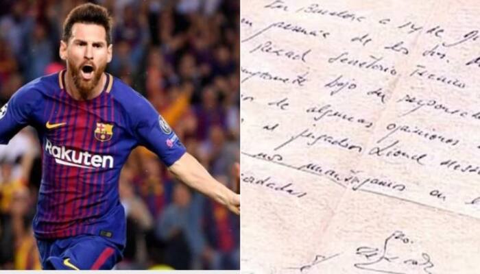 Napkin With Lionel Messi's First FC Barcelona Contract Up For Auction, Read Details Here
