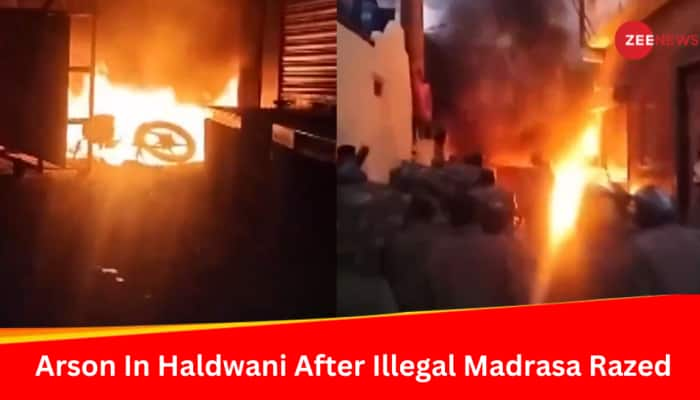 Shoot At Sight Orders In Haldwani As Protesters Pelt Stones, Set Vehicles On Fire After Illegal Madrasa Razed