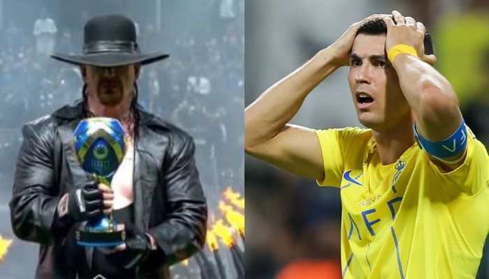 Watch: Cristiano Ronaldo Astounded As WWE Superstar The Undertaker Surprises Fans At Riyadh Season Cup Final