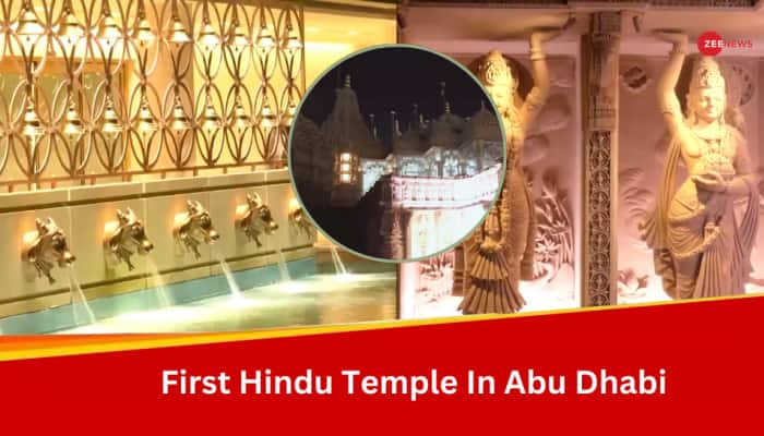 Abu Dhabi&#039;s First Hindu Temple Illuminates Ahead Of Inauguration By PM Modi- Watch