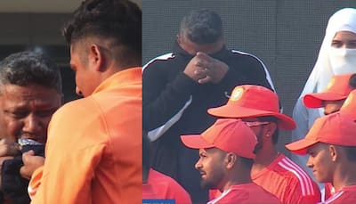 IND vs ENG 3rd Test: Debutant Sarfaraz Khan's Father, Wife Become Emotional After He Receives India Cap From Anil Kumble; Watch