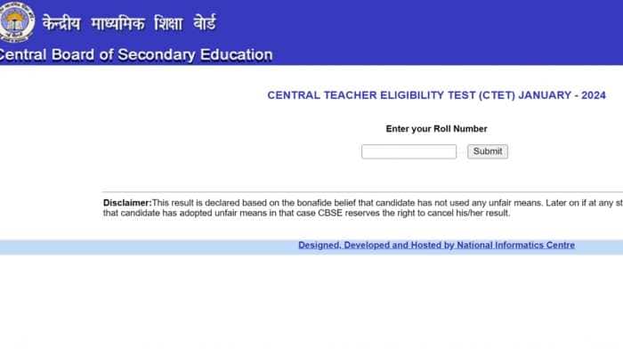 CTET Result 2024 Declared By CBSE: Check Link, Steps To Download PDF, Other Details