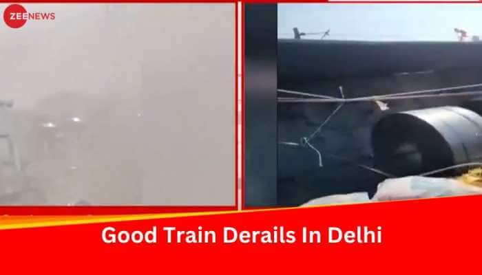 Watch: Goods Train Derails In Delhi’s Zakhira