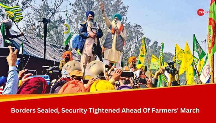 Security Tightened At Borders Ahead Of Farmers&#039; &#039;Delhi Chalo&#039; March