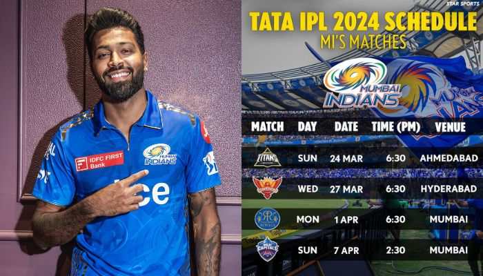 Hardik Pandya&#039;s Mumbai Indians IPL 2024 Schedule: Full Fixtures, Dates, And Venues