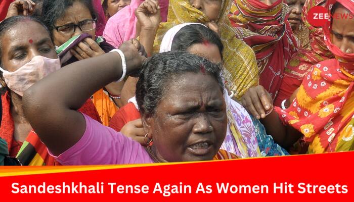 Sandeshkhali Tense Again As Women Hit Streets Seeking TMC Leader Sheikh Shahjahan&#039;s Arrest