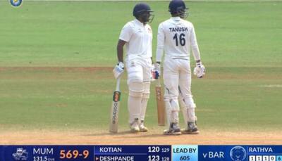 'Insane,' Fans In Shock As Mumbai's No 10, 11 Batters Tushar Deshpande, Tanush Kotian Slam Historic Centuries In 232-Run Partnership For Last Wicket