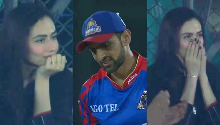 Watch: Sana Javed Disappointed As Shoaib Malik Falters In PSL 2024 Encounter Against Quetta Gladiators