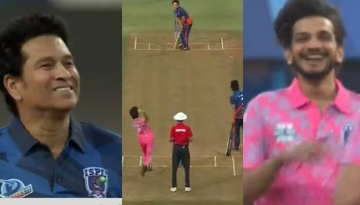 WATCH: Sachin Tendulkar Gets Out To Big Boss Winner Munawar Faruqui As Stadium Goes Silent During ISPL Match Between Celebrities