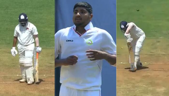 Ranji Trophy 2024 Final: Prithvi Shaw&#039;s Reaction After Getting Clean Bowled By Yash Thakur&#039;s Peach Goes Viral; Watch