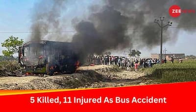 Ghazipur News: 5 Killed, 11 Injured As Bus Catches Fire After High-Tension Wire Falls On It