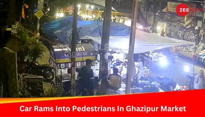 Video: Car Rams Into Pedestrians, Shoppers In Crowded Ghazipur Market; 1 Dead, 6 Injured