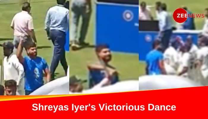 Shreyas Iyer's Victorious Dance Amid Mumbai's Ranji Triumph, Video Goes Viral - Watch