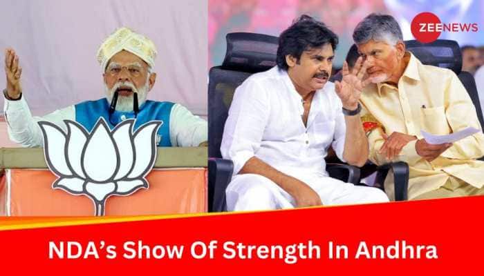 In A Show Of Strength For NDA, PM Modi To Share Stage With TDP&#039;s Chandrababu Naidu, Jana Sena&#039;s Pawan Kalyan In Andhra Pradesh
