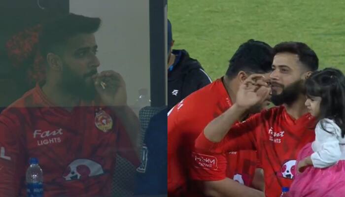 Imad Wasim Smokes A Cigarette In Dressing Room During PSL 2024 Final, Does &#039;Smoking Celebration&#039; After Islamabad United Clinch Title By Beating Multan Sultans; Watch
