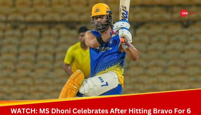 WATCH: MS Dhoni's Joyful Celebration After Hitting DJ Bravo For Six During CSK Training Goes Viral