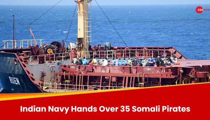 Indian Navy Hands Over 35 Somali Pirates To Mumbai Police