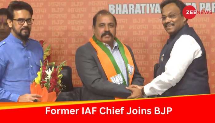 Former Indian Air Force Chief RKS Bhadauria Joins BJP; Likely To Replace VK Singh From Ghaziabad