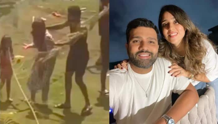 WATCH: Hardik Pandya Hugs Rohit Sharma&#039;s Wife Ritika Sajdeh During Holi Celebrations Amid Captaincy Controversy