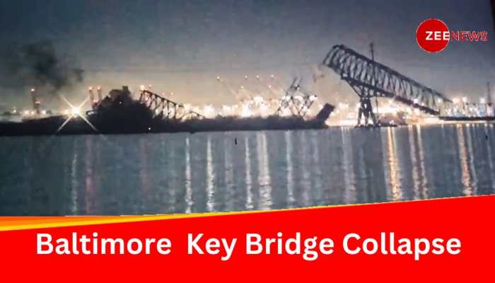 Watch: Five Decades Old Baltimore Key Bridge Collapses After Being Hit By Ship