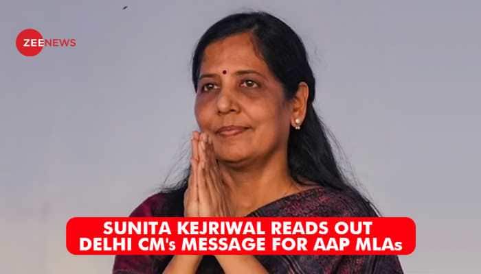&#039;People Of Delhi Should Not Suffer&#039;: Sunita Kejriwal Reads Out Delhi CM&#039;s Message For AAP MLAs 