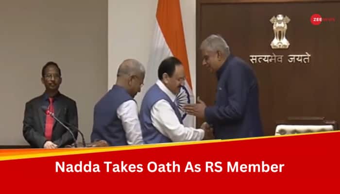 JP Nadda Takes Oath As Rajya Sabha Member From Gujarat