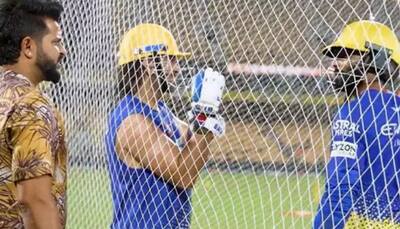 IPL 2024: MS Dhoni Smashes Huge Sixes Ahead Of CSK Vs KKR Match With Suresh Raina In Presence - WATCH