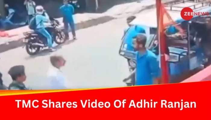 Sheer Display Of Hooliganism: TMC Shares Video Of Adhir Ranjan Chowdhury Clashing With TMC Workers 