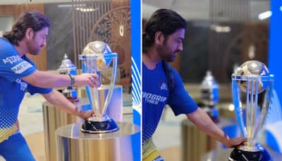 'Made For Each Other': MS Dhoni Poses With World Cup Trophy In Mumbai, Internet Goes Crazy
