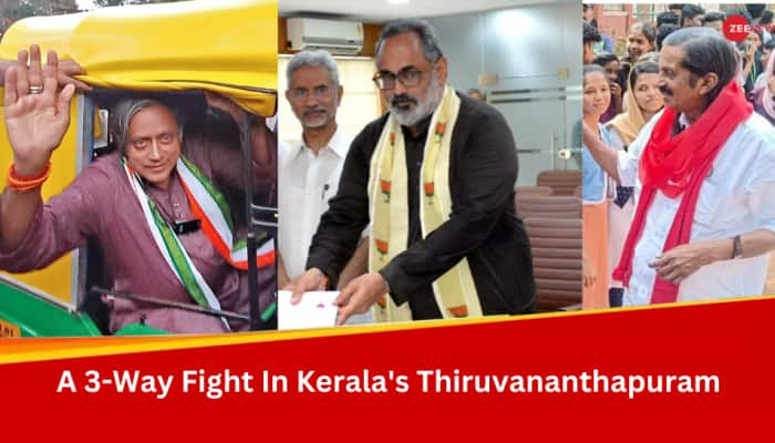 In Kerala&#039;s Thiruvananthapuram, A 3-Way Fight To Watch: Shashi Tharoor Vs Rajeev Chandrasekhar Vs Pannyan Raveendran