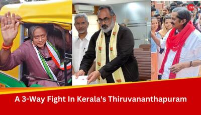 In Kerala's Thiruvananthapuram, A 3-Way Fight To Watch: Shashi Tharoor Vs Rajeev Chandrasekhar Vs Pannyan Raveendran