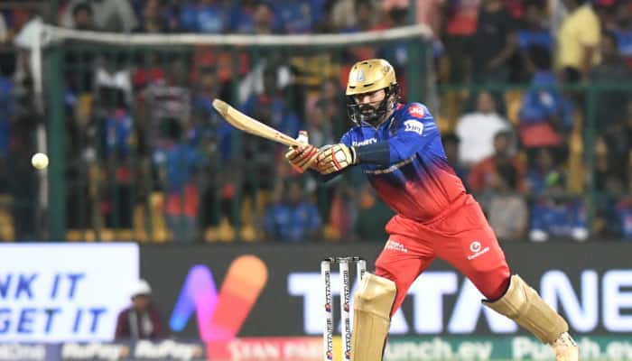 WATCH: RCB&#039;s Dinesh Karthik Hits The Biggest Six Of IPL 2024, Ball Travels To 108 Meters