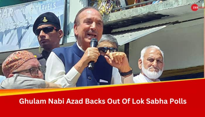 Anantnag-Rajouri LS Seat: Ghulam Nabi Azad Opts Out Of Polls Days After Filing Nomination