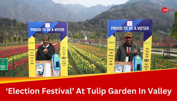 Lok Sabha Polls 2024: Election Awareness Blooms In Asia&#039;s Largest Tulip Garden