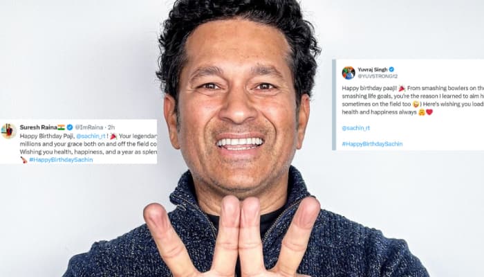 Happy Birthday, Sachin Tendulkar: Yuvraj Singh, Suresh Raina Lead Heartfelt Wishes for India's Greatest-Ever Batter