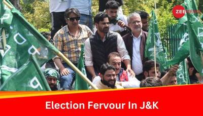 Supporters Dance And Raise Slogans At Lal Chowk As Election Fever Grips J&K