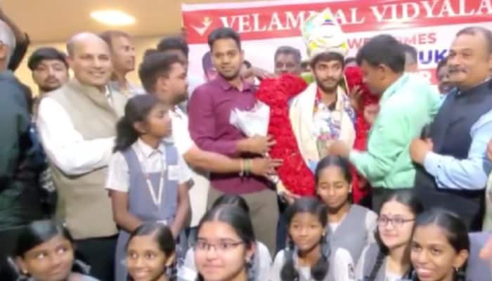 D Gukesh Receives GRAND Welcome At Chennai Airport After Winning FIDE Candidates 2024
