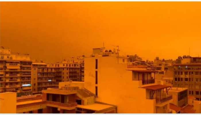 Why The Blue Sky Above Greece Turned Orange? - Find Out Here