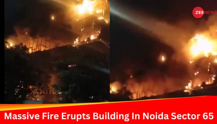 Massive Fire Breaks Out In Noida Building, 15 Fire Tenders Rushed To Spot - Watch