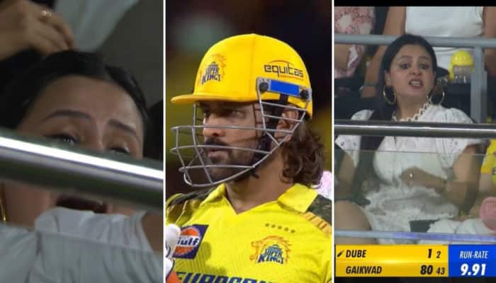 IPL 2024: MS Dhoni Hits Four On First Ball Vs SRH, Wife Sakshi Dhoni&#039;s Reaction Goes Viral