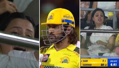 IPL 2024: MS Dhoni Hits Four On First Ball Vs SRH, Wife Sakshi Dhoni's Reaction Goes Viral